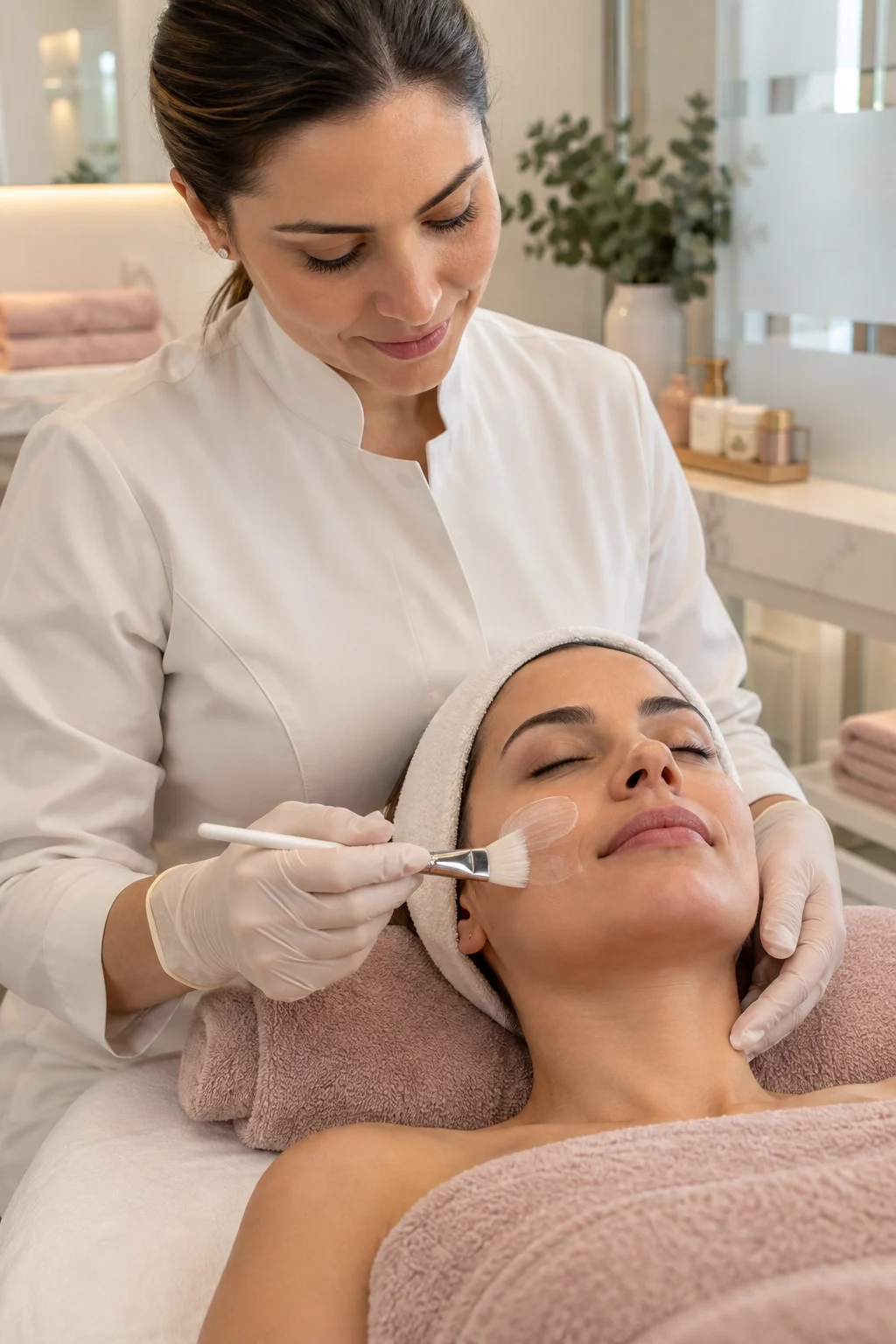 Sessão de cuidado facial